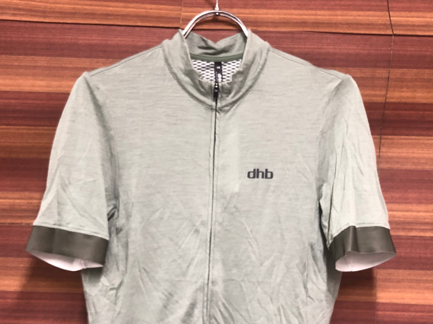 IN392 dhb 半袖 サイクルジャージ 薄緑 14 ※ほつれ