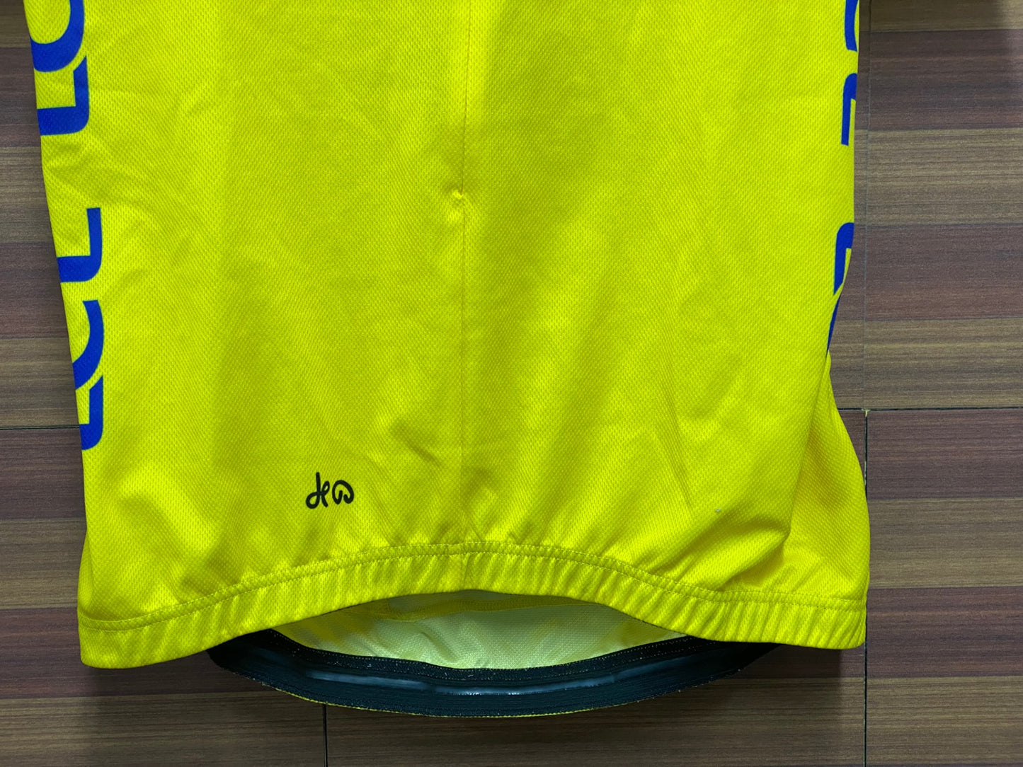 IU095 ルコックスポルティフ le coq sportif 半袖 サイクルジャージ 黄 L ハーフジップ