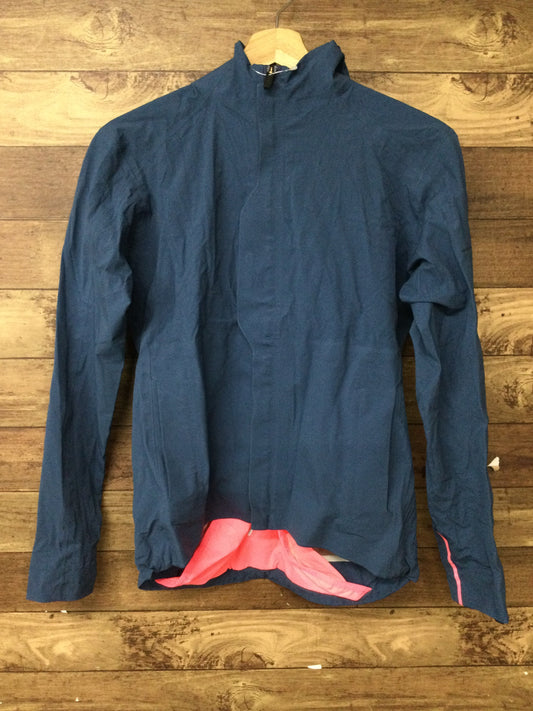 FP538 ラファ Rapha WOMENS HOODED RAIN JACKET 長袖 ウィンドブレーカー XS 紺 レディース