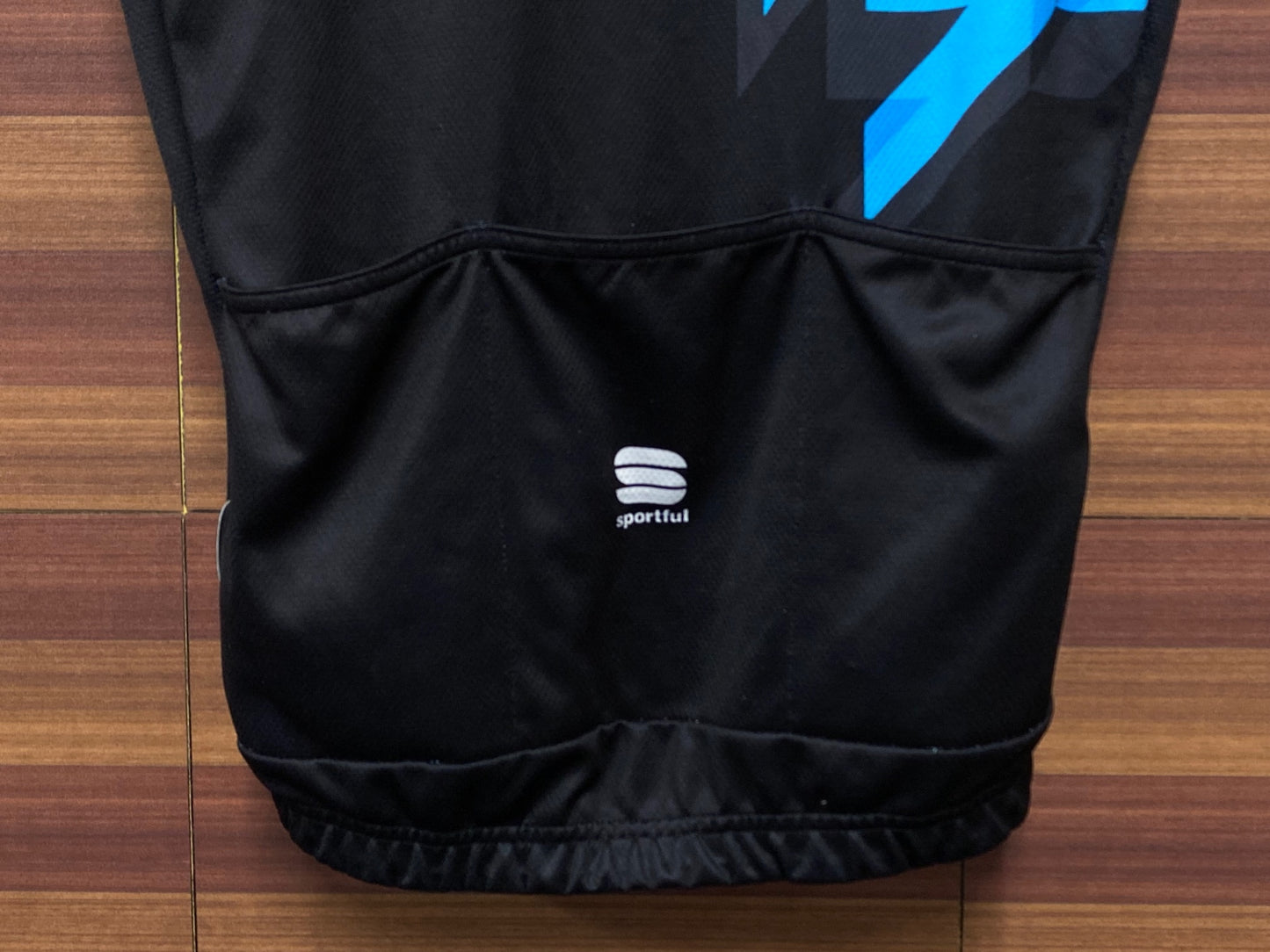 IN528 スポーツフル Sportful 半袖 サイクルジャージ 黒 青 XS