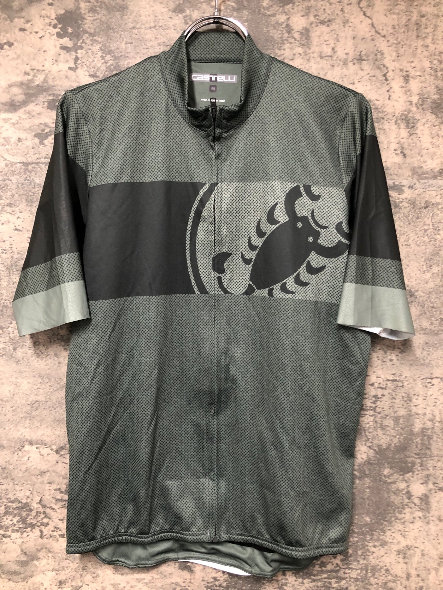 IX581 カステリ CASTELI 半袖サイクルジャージ モスグリーン M