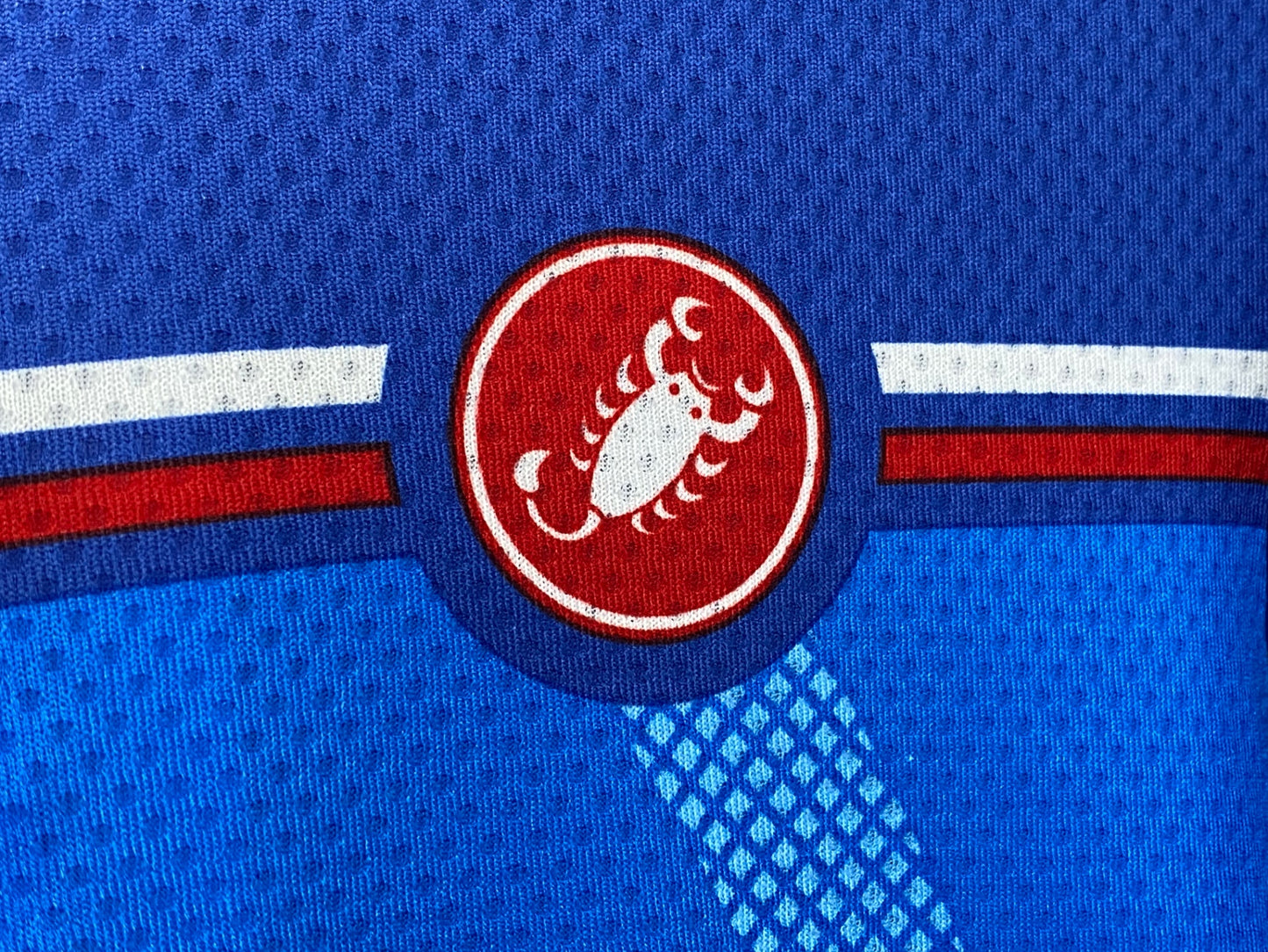 IY205 カステリ CASTELLI 半袖 サイクルジャージ 青 M