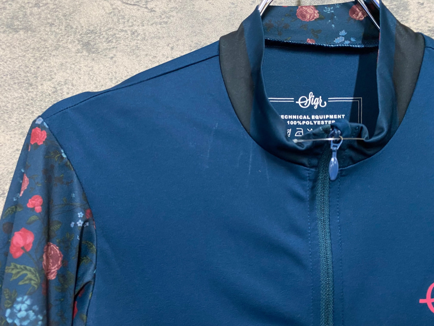 JA490 シーガー Sigr CIKORIA 半袖 サイクルジャージ 緑 花柄 XS