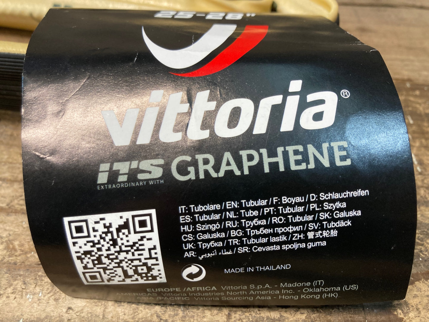 IY384 ビットリア Vittora コルサ CORSA ITS GRAPHENE チューブラー タイヤ 700c 25-28” 未使用