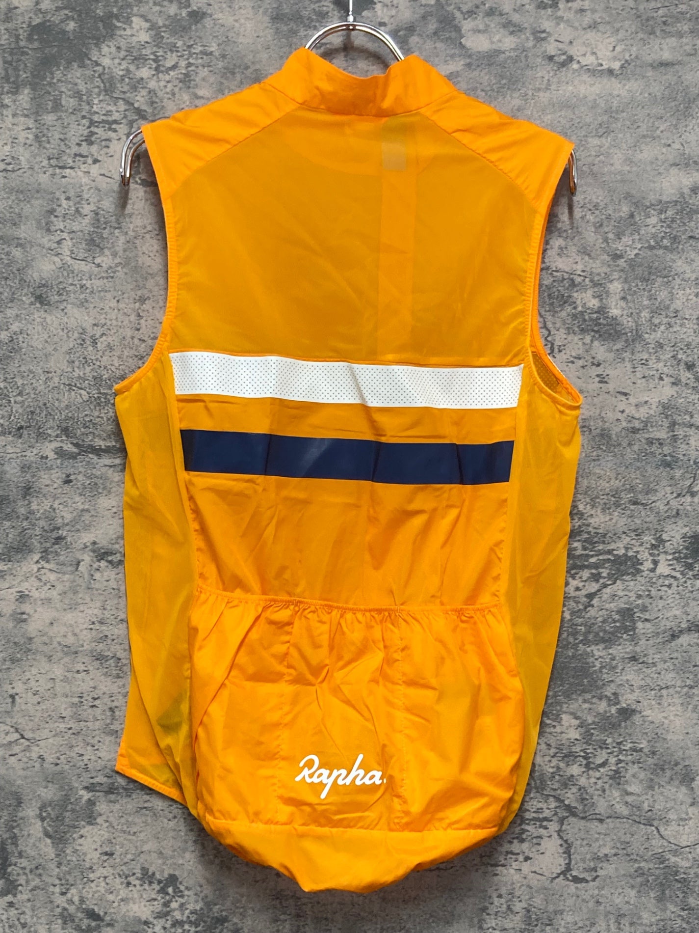IY121 ラファ Rapha Brevet ジレ サイクルベスト ポケット付き S オレンジ