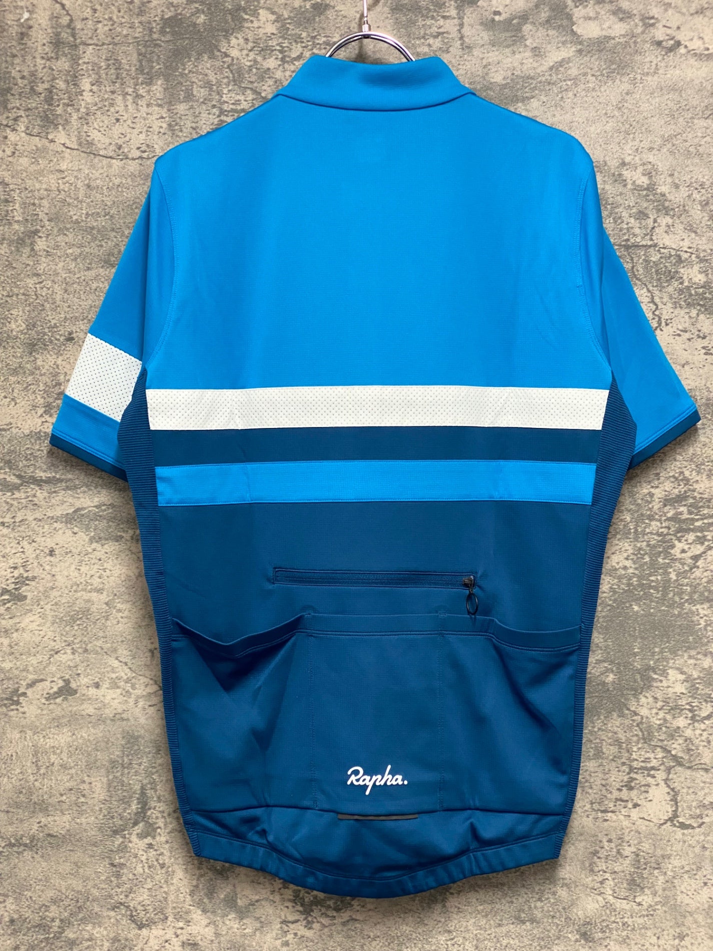 JB035 ラファ Rapha BREVET LIGHTWEIGHT JERSEY 半袖 サイクルジャージ 青 L