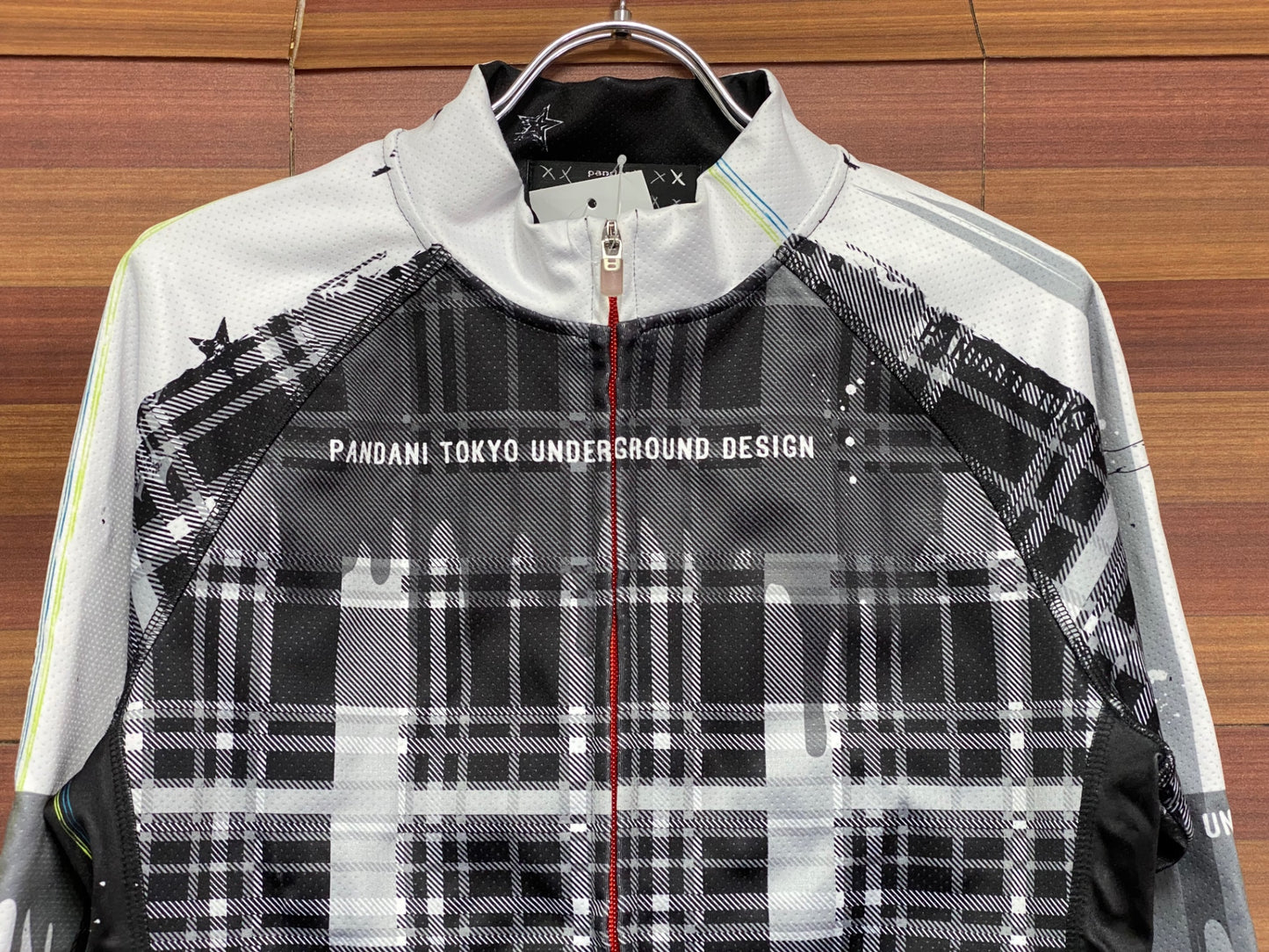 IT126 パンダーニ Pandani 長袖 サイクルジャケット 黒 白 S 裏起毛