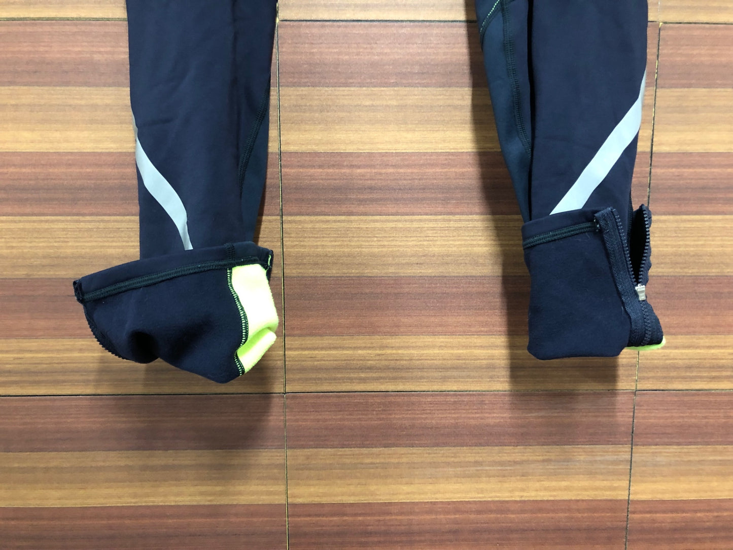 IO080 ルコックスポルティフ le coq sportif レーサータイツ 紺 L 裏起毛