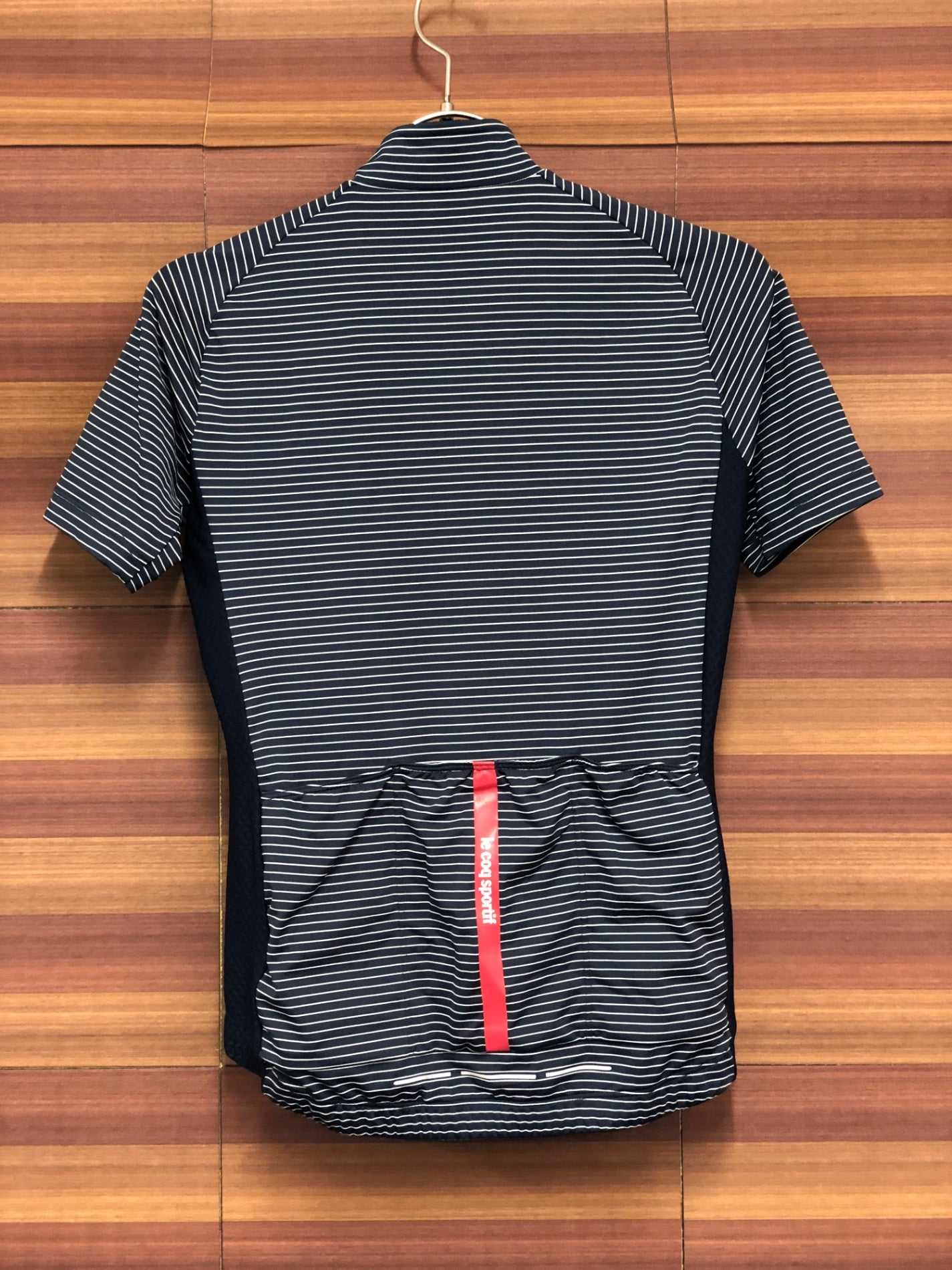 IR907 ルコックスポルティフ le coq sportif 半袖 サイクルジャージ 濃紺 白 S