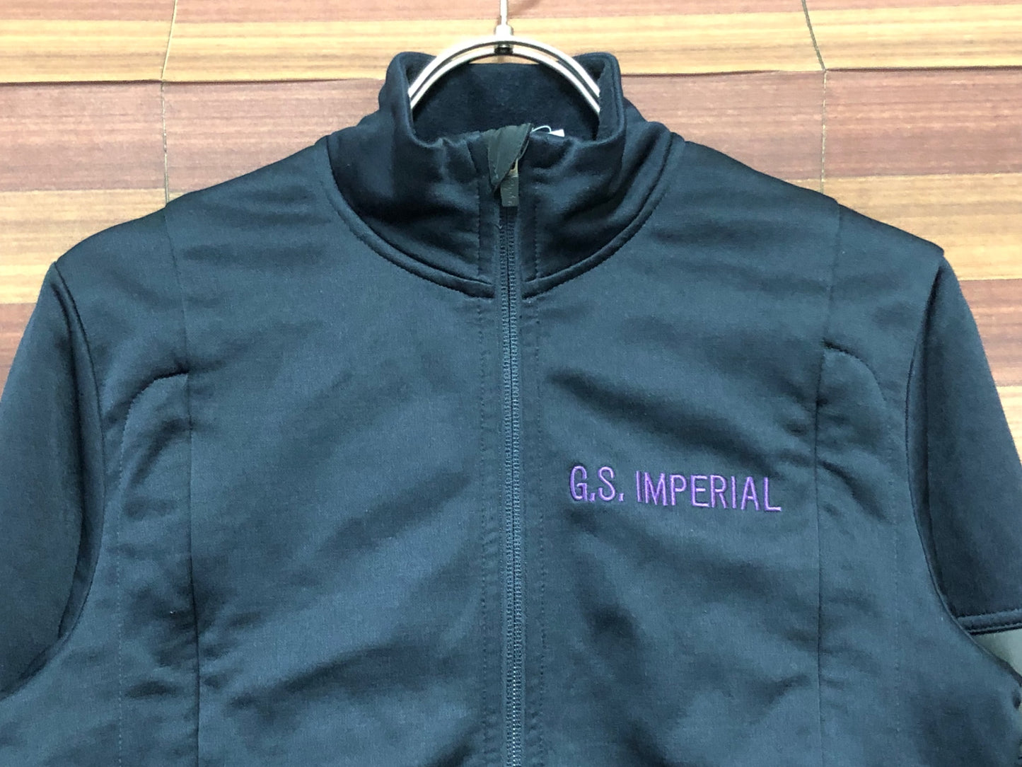 IQ817 ラファ Rapha IMPERIAL WORKS WINTER JERSEY 長袖 サイクルジャージ 紺 XS 裏起毛