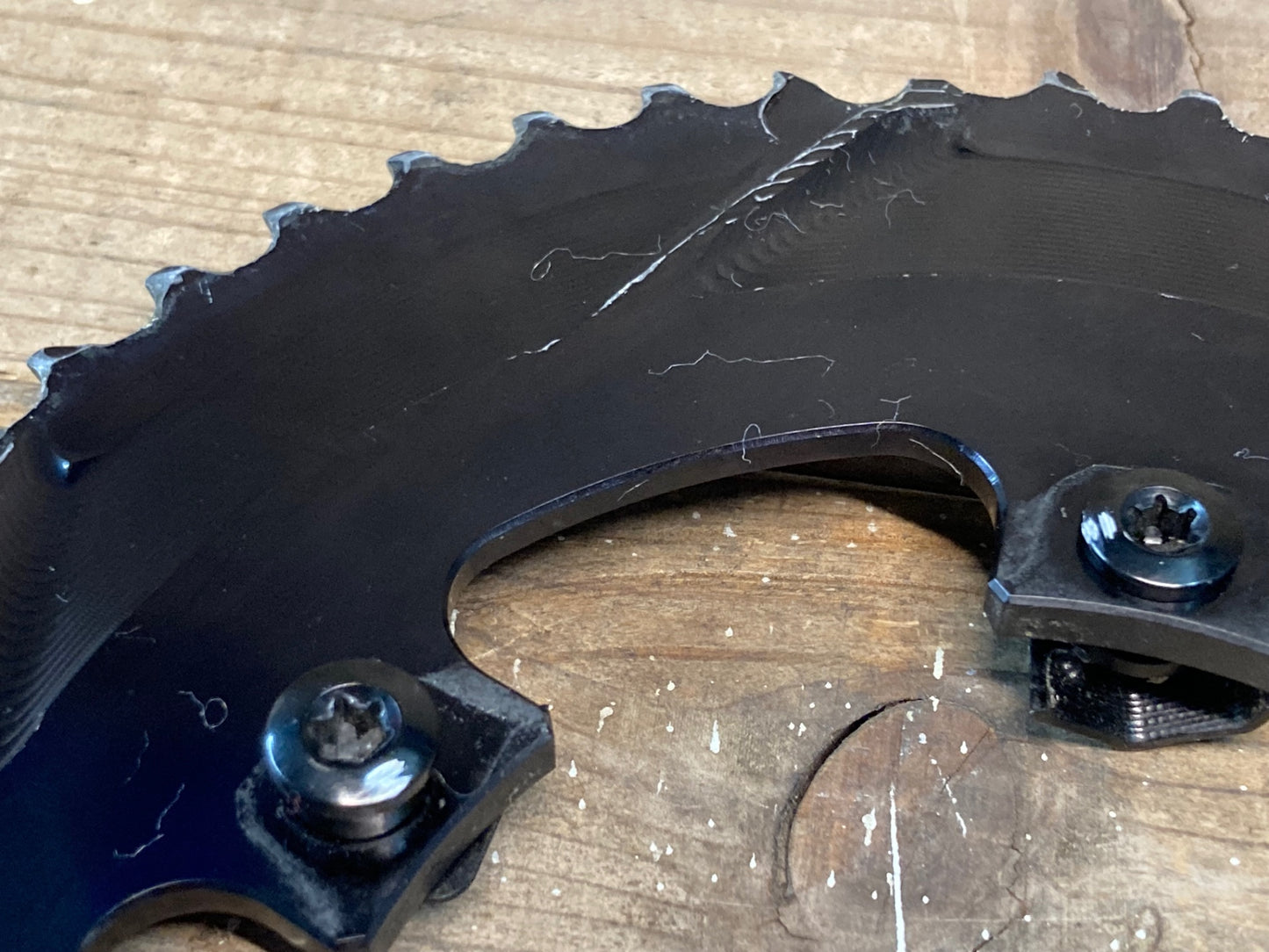 IO619 アブソリュートブラック ABSOLUTOBLACK 楕円 チェーンリングセット 53T PCD110mm 黒