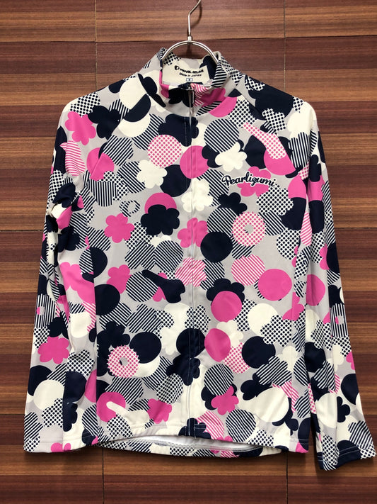 IO326 パールイズミ PEARLiZUMi レディース 裏起毛 長袖 サイクルジャージ 花柄 S