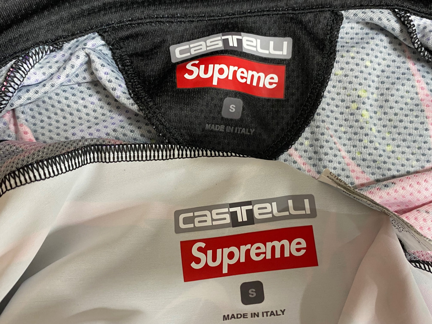 IC357 カステリ CASTELLI Supremeコラボ 半袖 サイクルジャージ ビブショーツ 上下セット Sサイズ