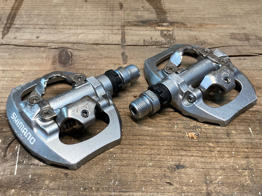 IN433 シマノ SHIMANO PD-A530 ビンディングペダル 片面フラット SPD シルバー