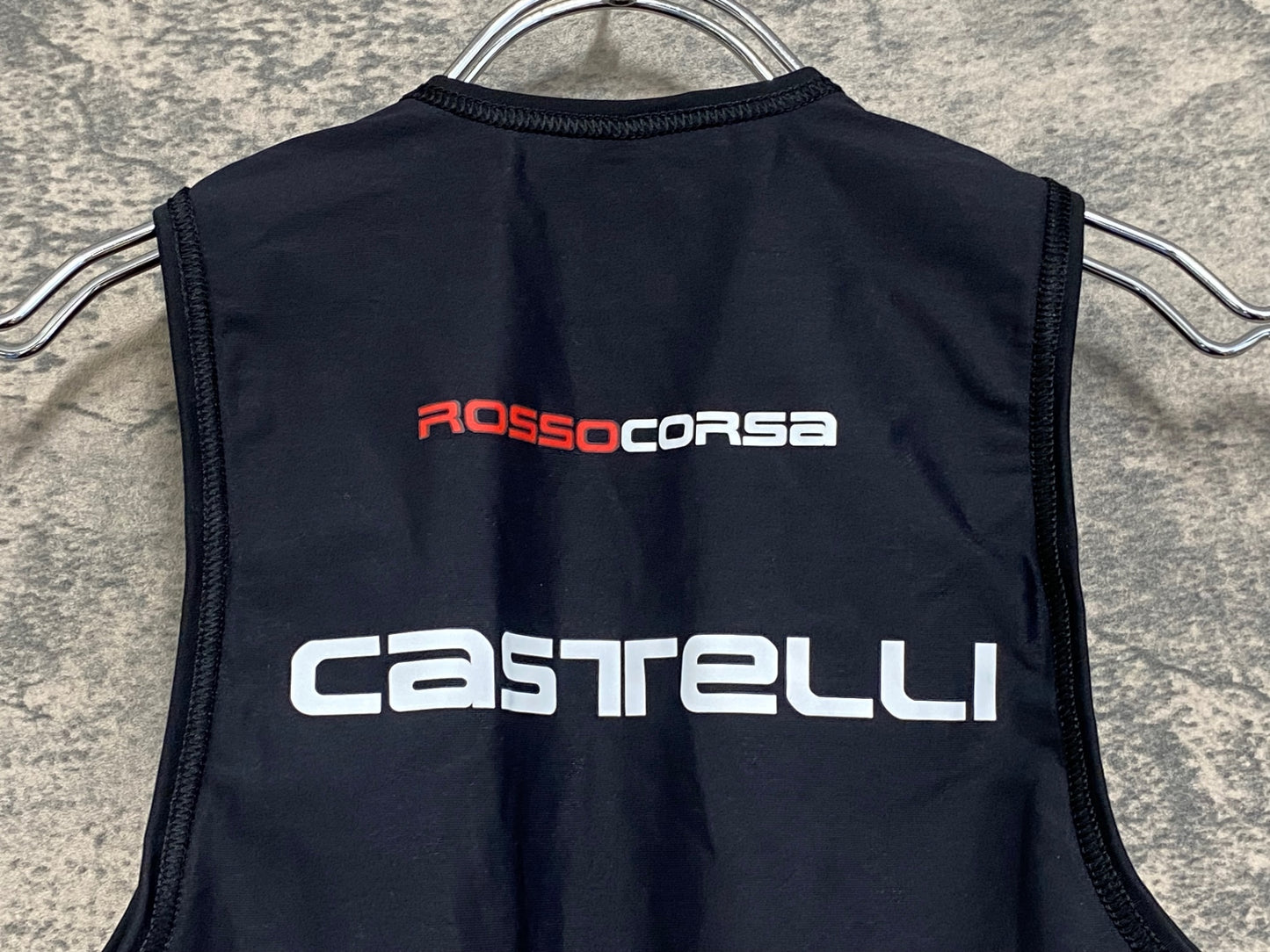 IZ467 カステリ CASTELLI ROSSOCORSA BODY PAINT ジレ サイクルベスト 黒 S