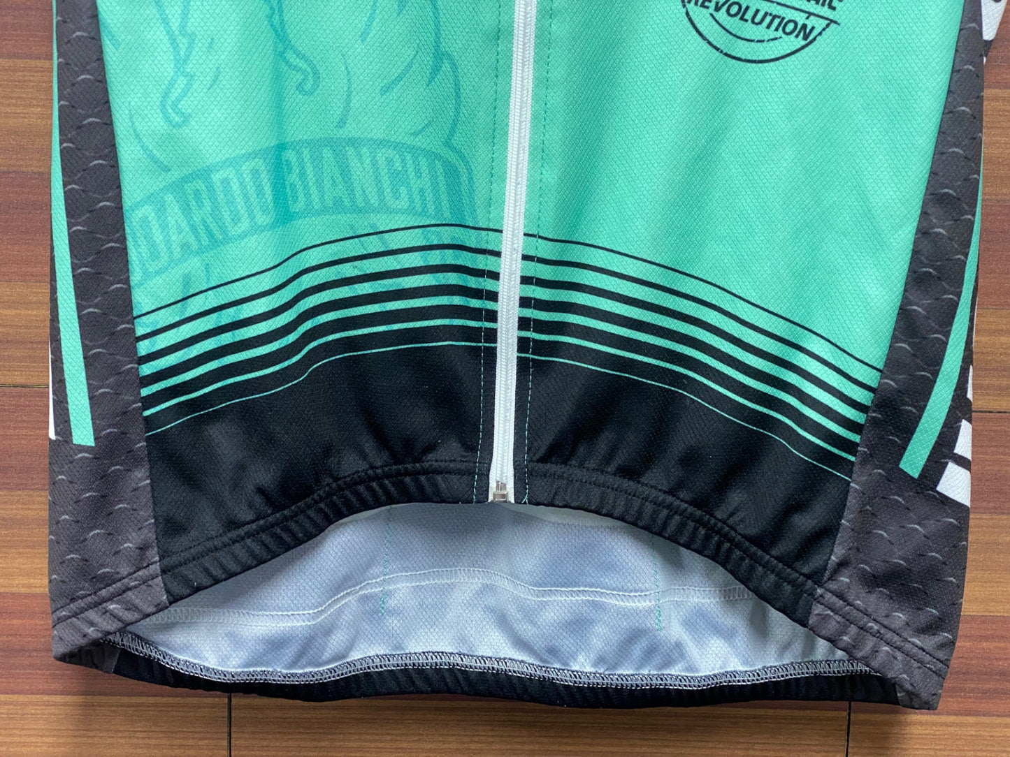 IU096 サンティーニ Santini 半袖 サイクルジャージ チェレステ 黒 L