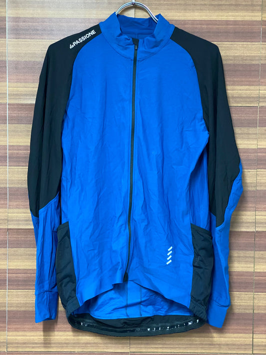 IO542 ラパッション la PASSIONE Adventure Cargo Long Sleeve Jersey 長袖 サイクルジャージ 青黒 XXL