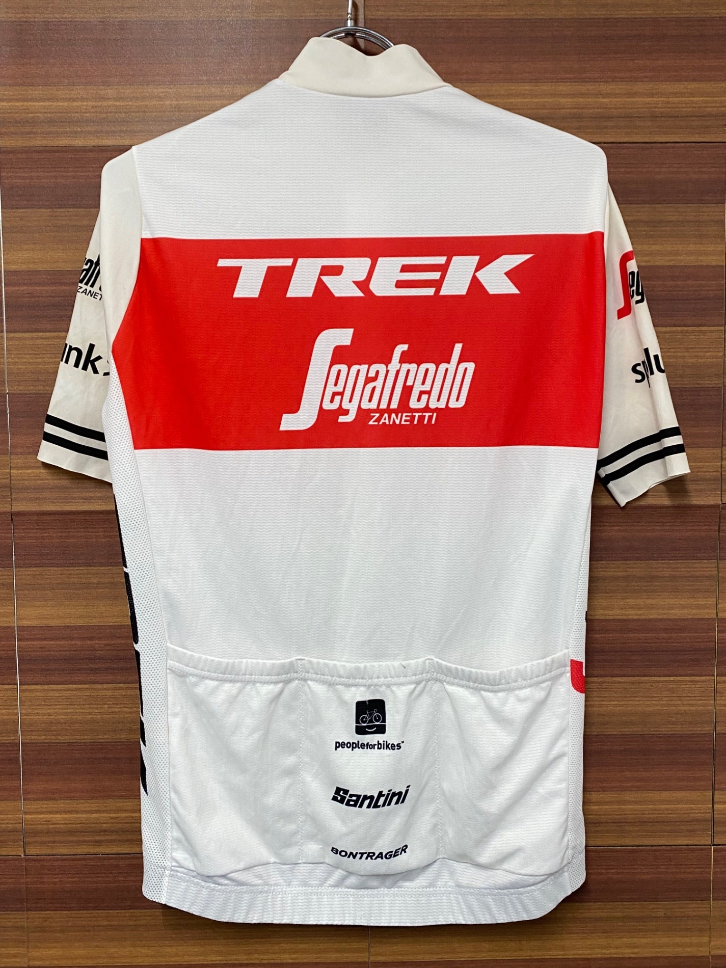 IT080 サンティーニ Santini 半袖 サイクルジャージ 白 M TREK Segafredo