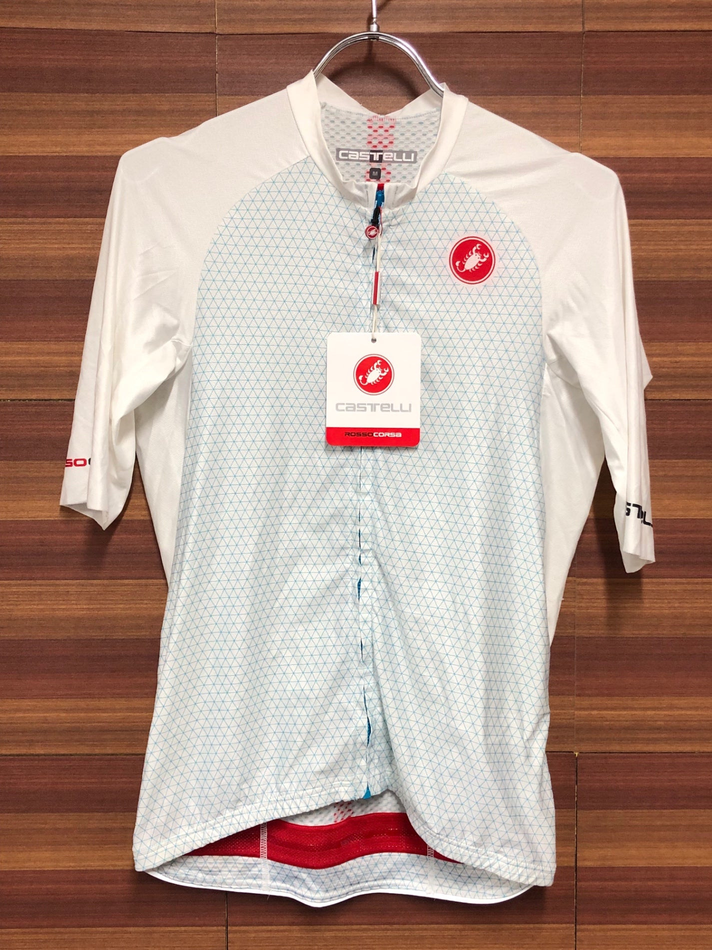 IN253 カステリ CASTELLI AERO RACE 6.0 半袖 サイクルジャージ 白 Mサイズ タグ付き ※ほつれあり