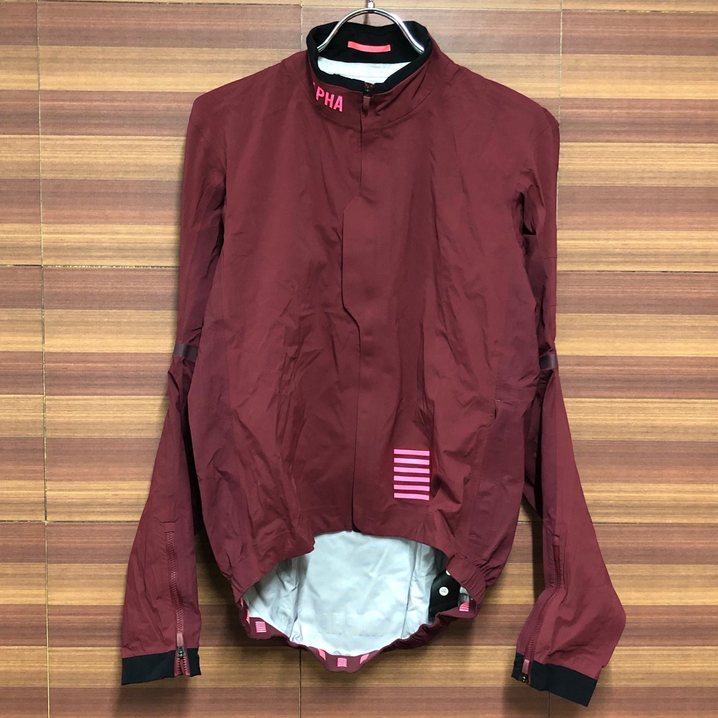 IJ594 ラファ Rapha PRO TEAM RACE CAPE 長袖 サイクルジャケット バーガンディ M