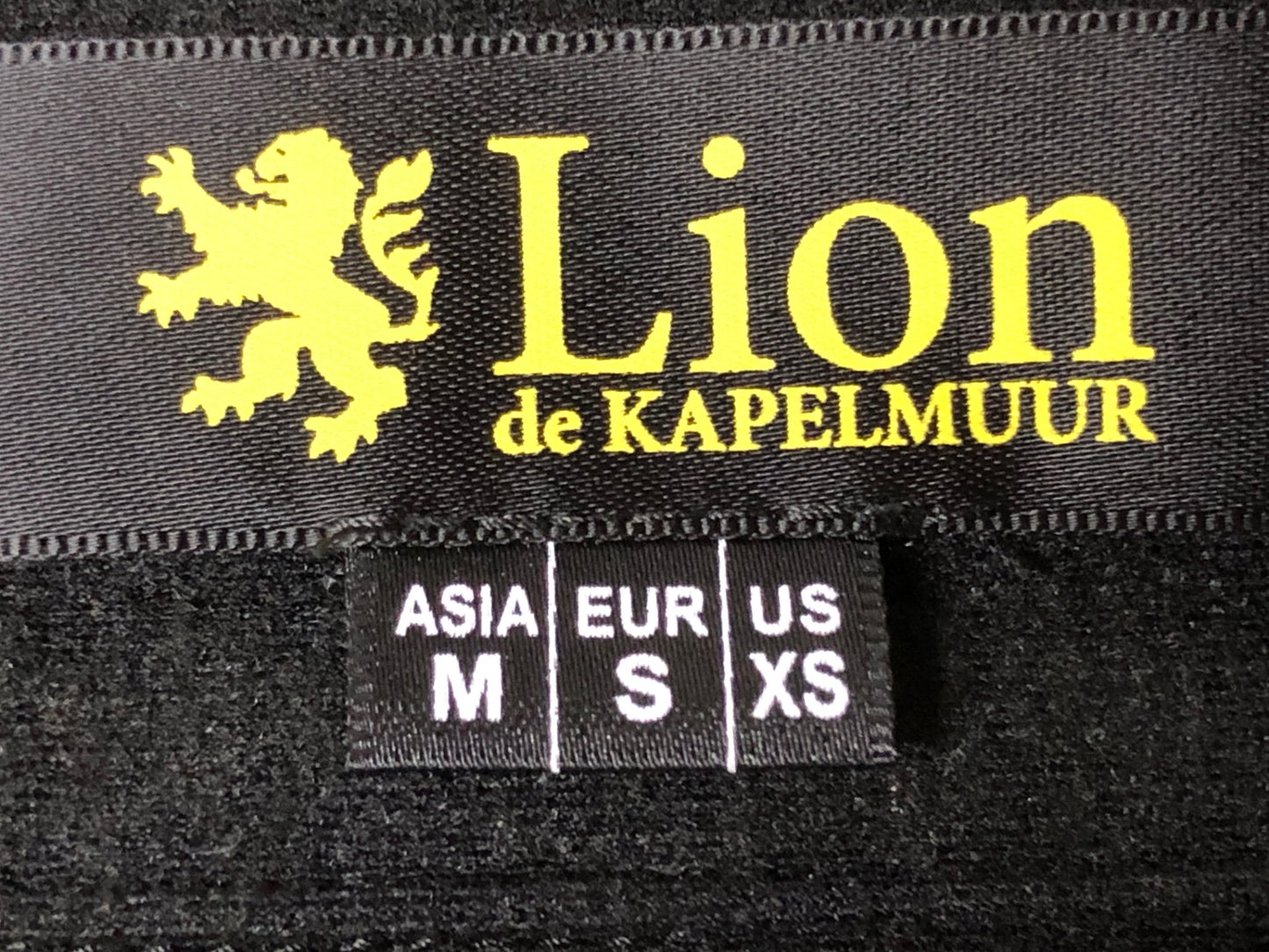 II904 リオンドカペルミュール Lion de kapelmuur 長袖 サイクルジャージ 黒 M 裏起毛 防風