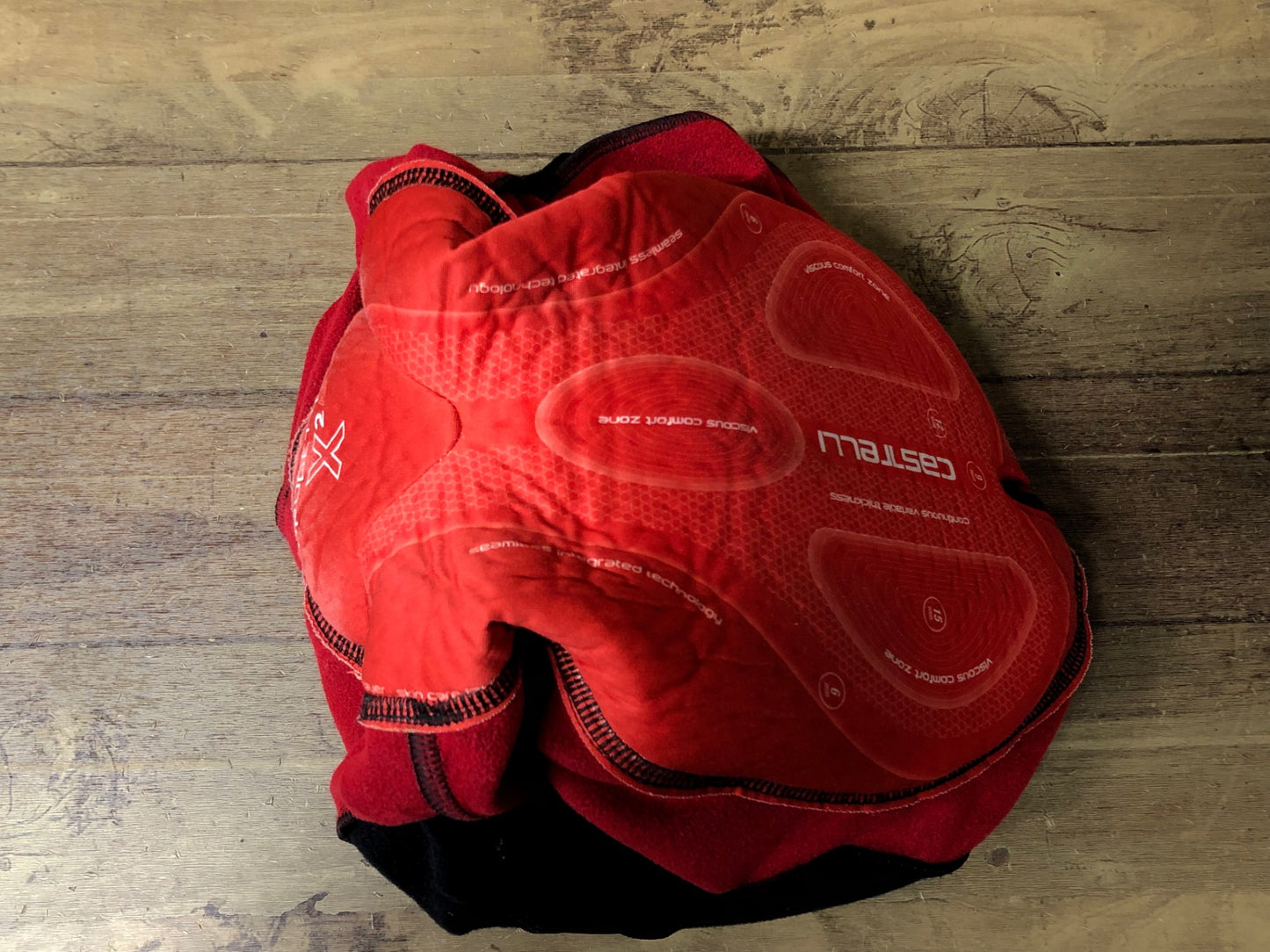 IY531 カステリ CASTELLI ROSSOCORSA ビブタイツ 黒 L 裏起毛