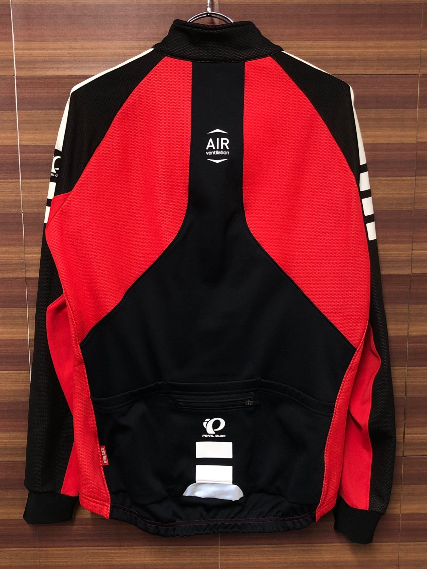 IS837 パールイズミ PEARLiZUMi WINDBRAKE 裏起毛 サイクルジャケット 赤黒 L