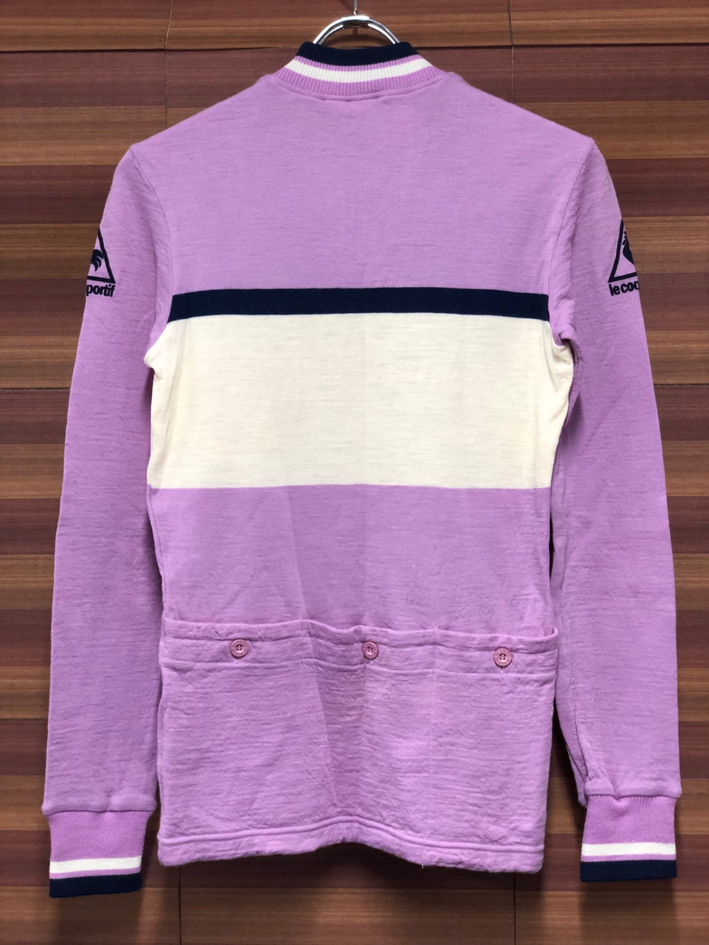 IT707 ルコックスポルティフ le coq sportif 長袖サイクルジャージ 紫 90-4