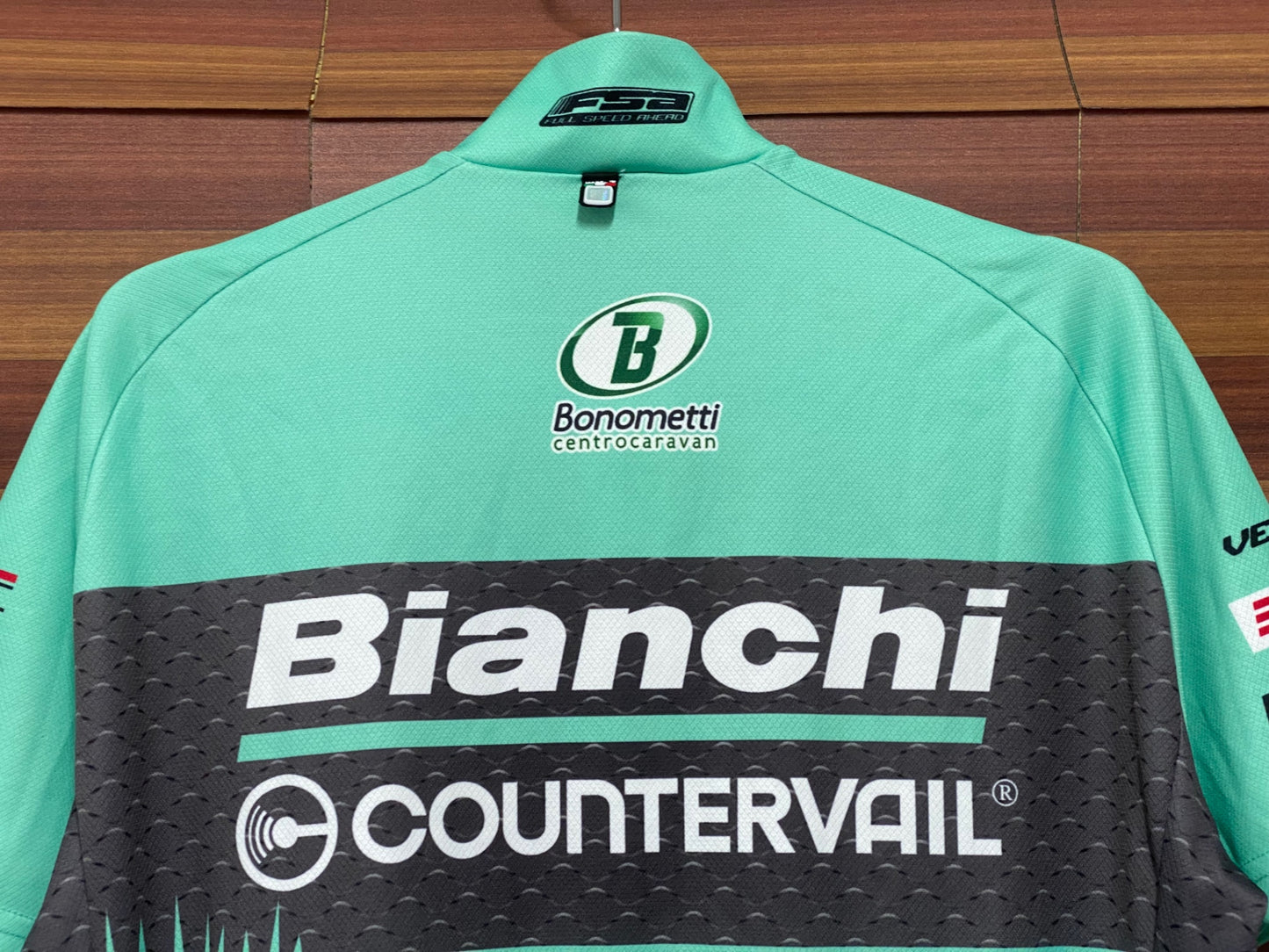 IU096 サンティーニ Santini 半袖 サイクルジャージ チェレステ 黒 L