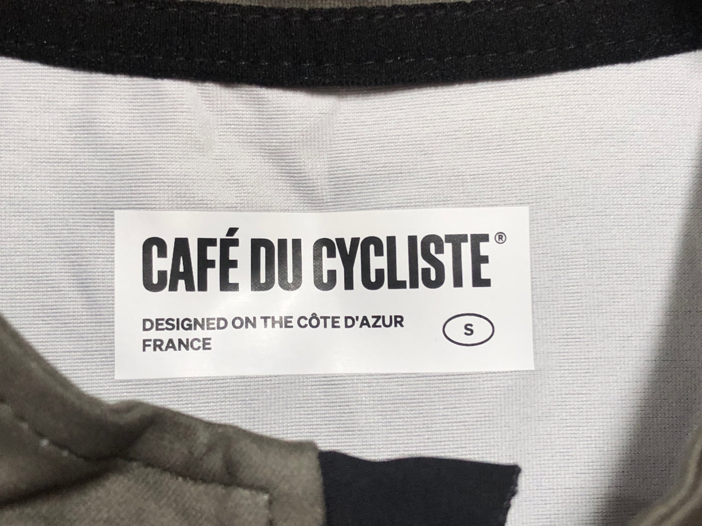 IO564 カフェドシクリステ CAFE DU CYCLISTE 長袖 サイクルジャージ カーキ黒 S