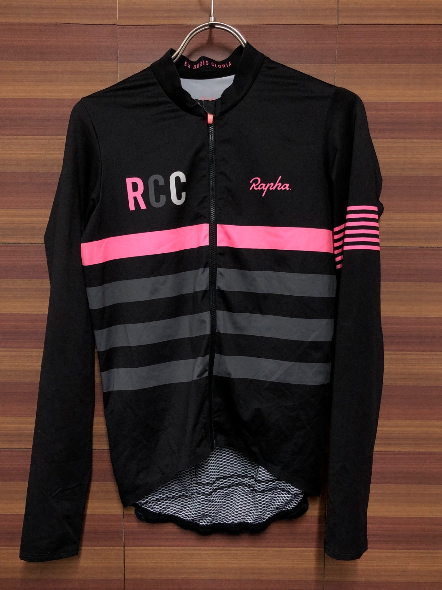 IP095 ラファ Rapha RCC PRO TEAM LONG SLEEVE MIDWEIGHT JERSEY 長袖 サイクルジャージ 黒 S