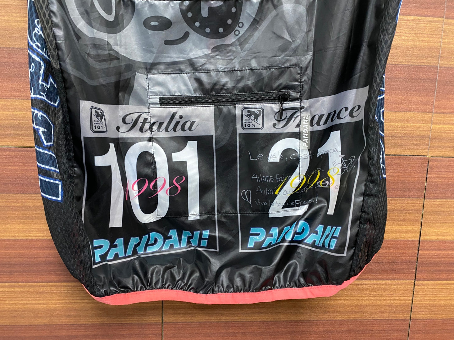 IQ216 パンダーニ PANDANI ジレ サイクルベスト 黒 ピンク S