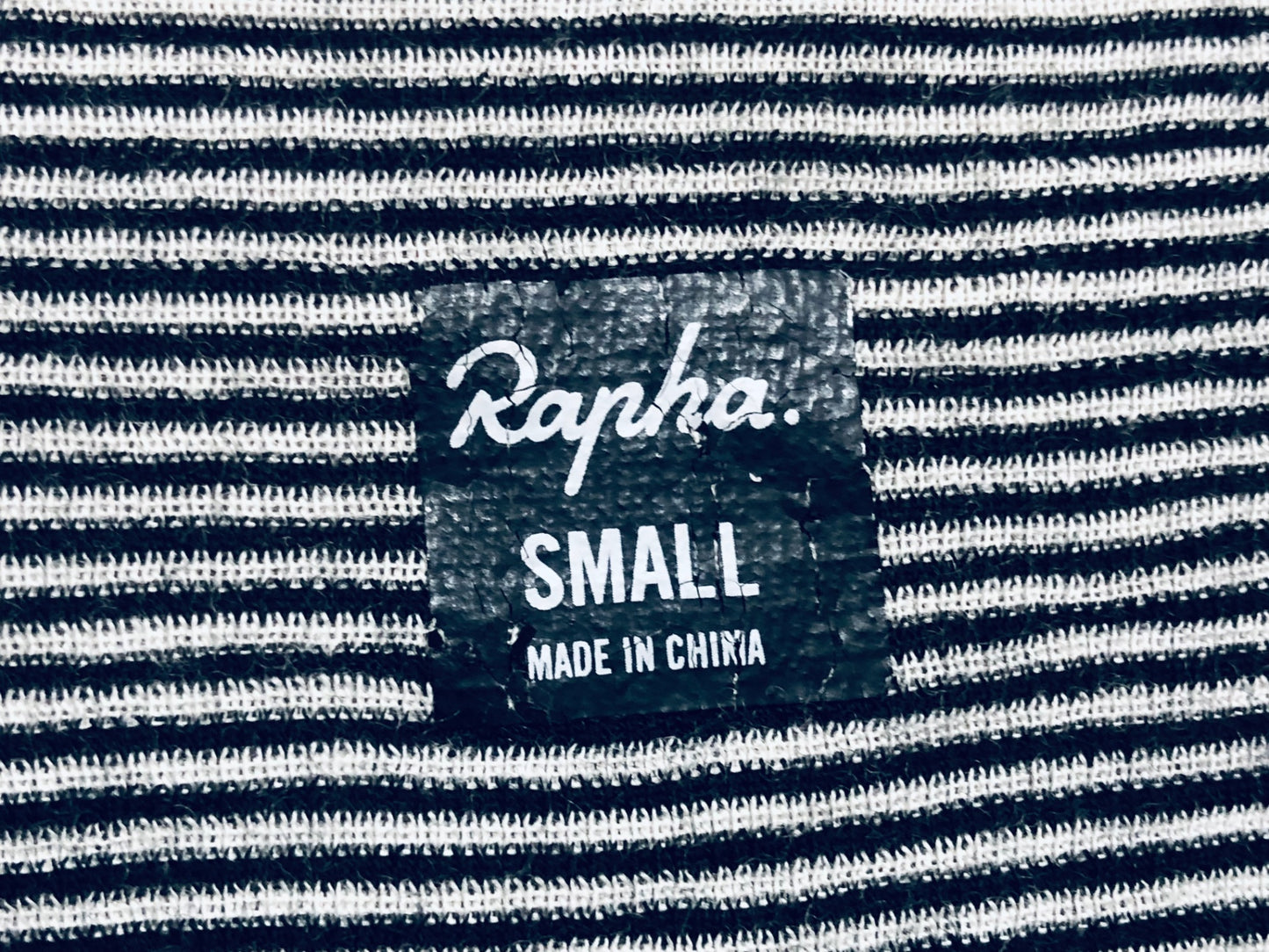 IX317 ラファ Rapha MERINO BASE LAYER 半袖 ベースレイヤー 白 黒 縞模様 S