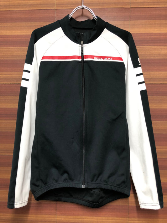 IO722 パールイズミ PEARL iZUMi 長袖 サイクルジャージ 黒 白 L