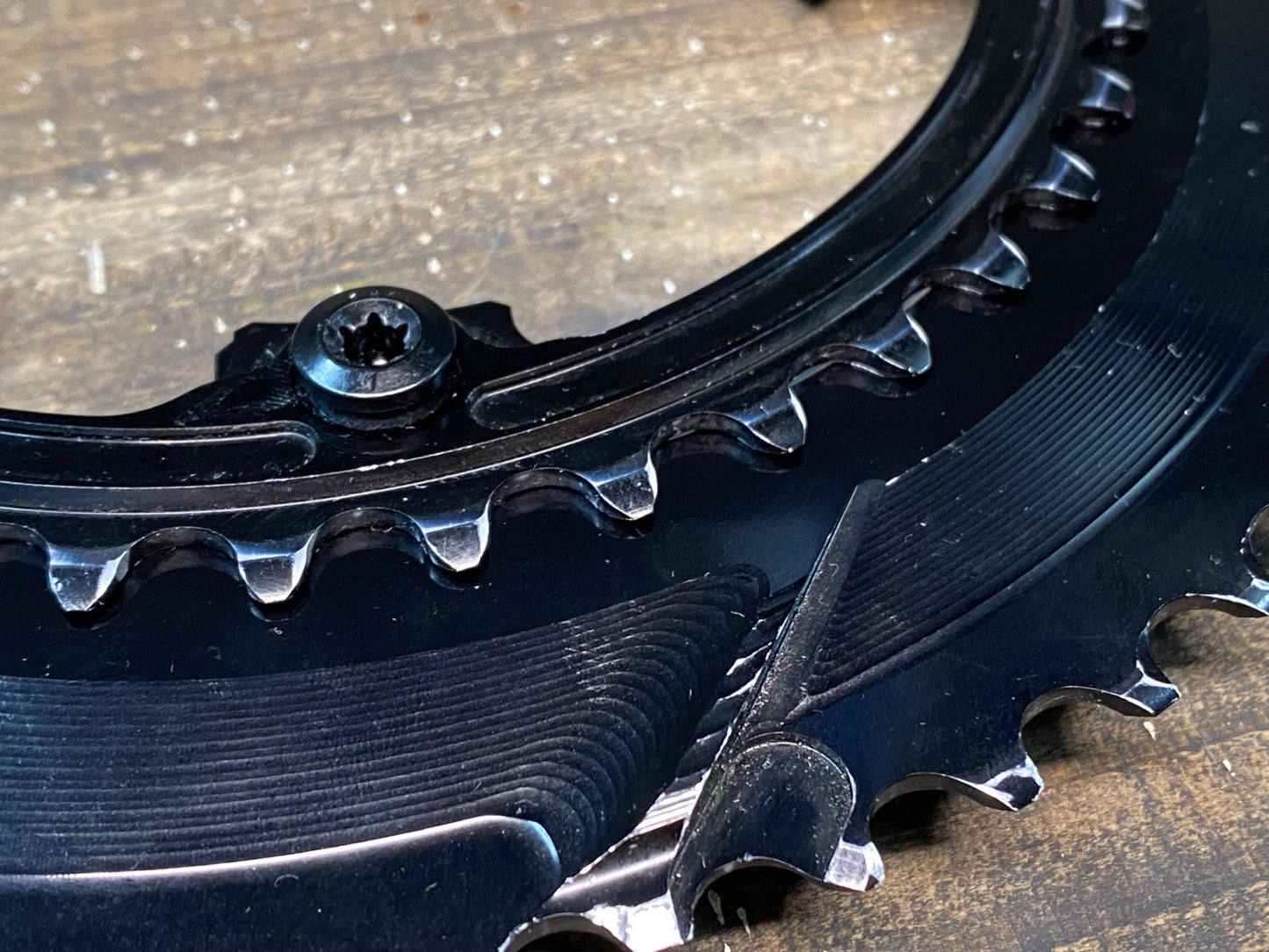 IN862 アブソリュートブラック ABSOLUTE BLACK チェーンリング セット 黒 楕円 52/36T SHIMANO R9100/R8000