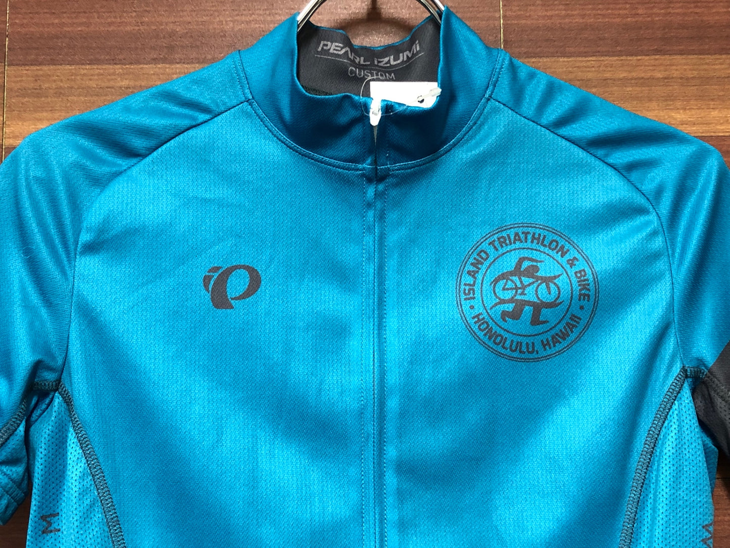 IJ349 パールイズミ PEARL iZUMi 半袖 サイクルジャージ ターコイズ S レディース ISLAND TRIATHLON ＆ BIKE