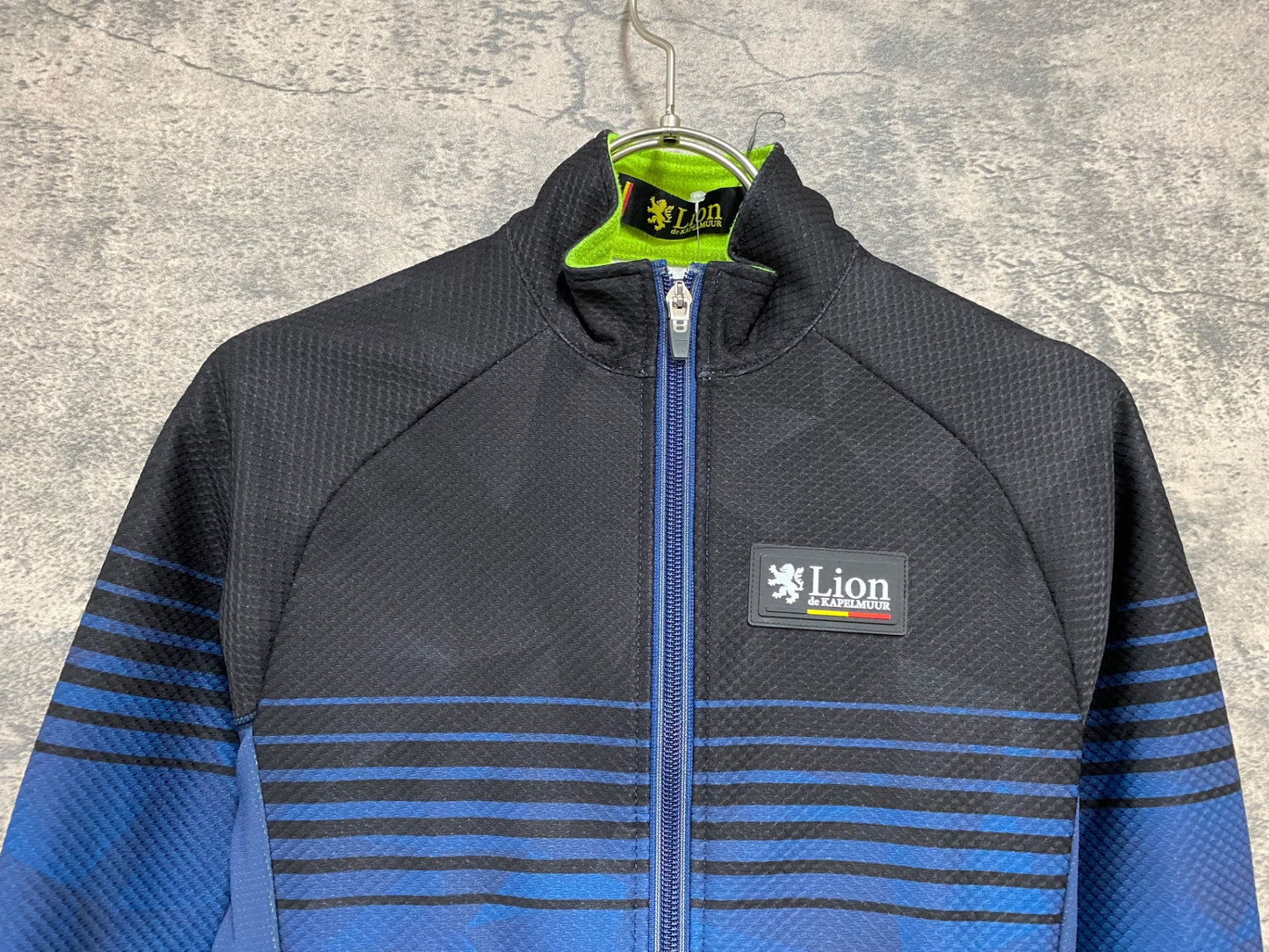 JB068 リオンドカペルミュール Lion de KAPELMUUR 長袖 サイクルジャケット 紺 黒 S 裏起毛