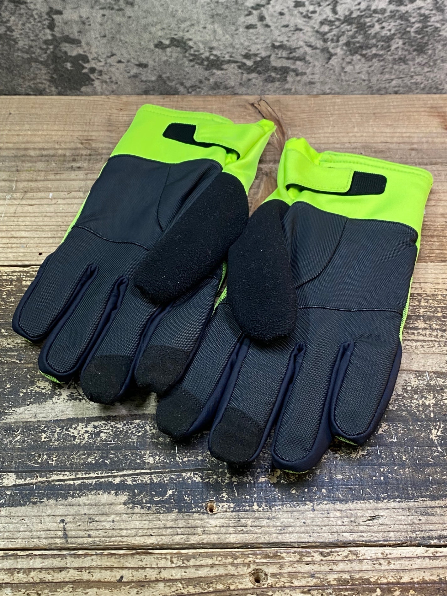 JC537 ジャイアント GIANT 長指 ウィンターグローブ 黄緑 XL 裏起毛