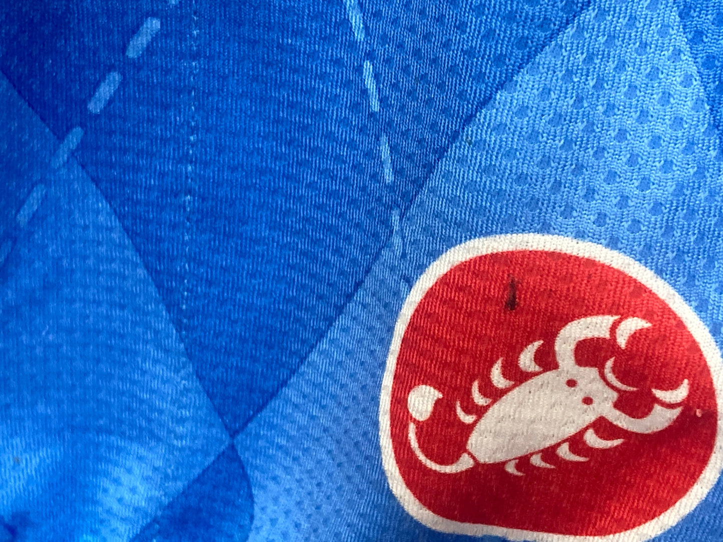 IN740 カステリ CASTELLI ロッソコルサ ROSSO CORSA 半袖 サイクルジャージ 青 M ガーミン・シャープ