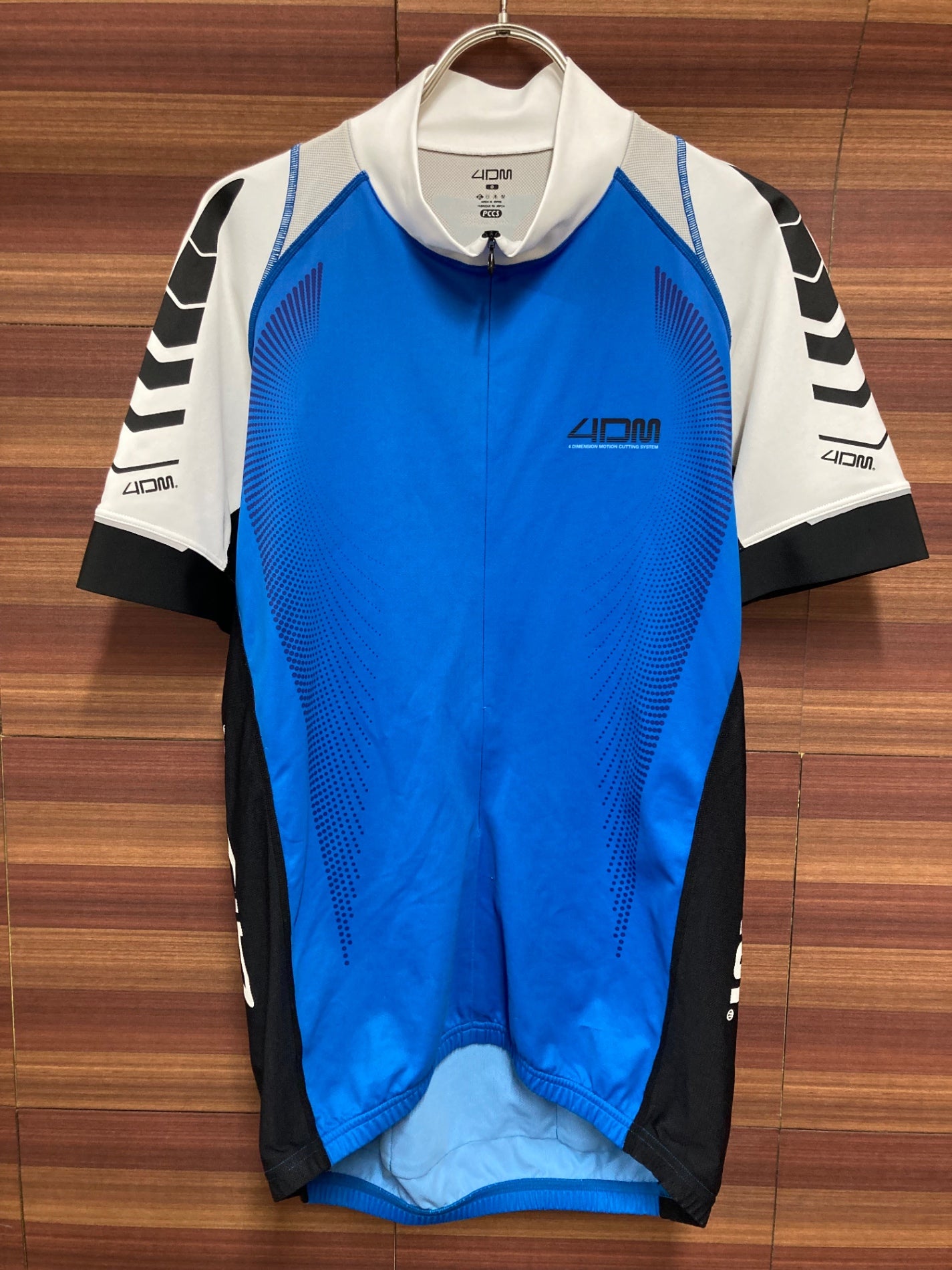 IW202 4DM 半袖 サイクルジャージ 青 O