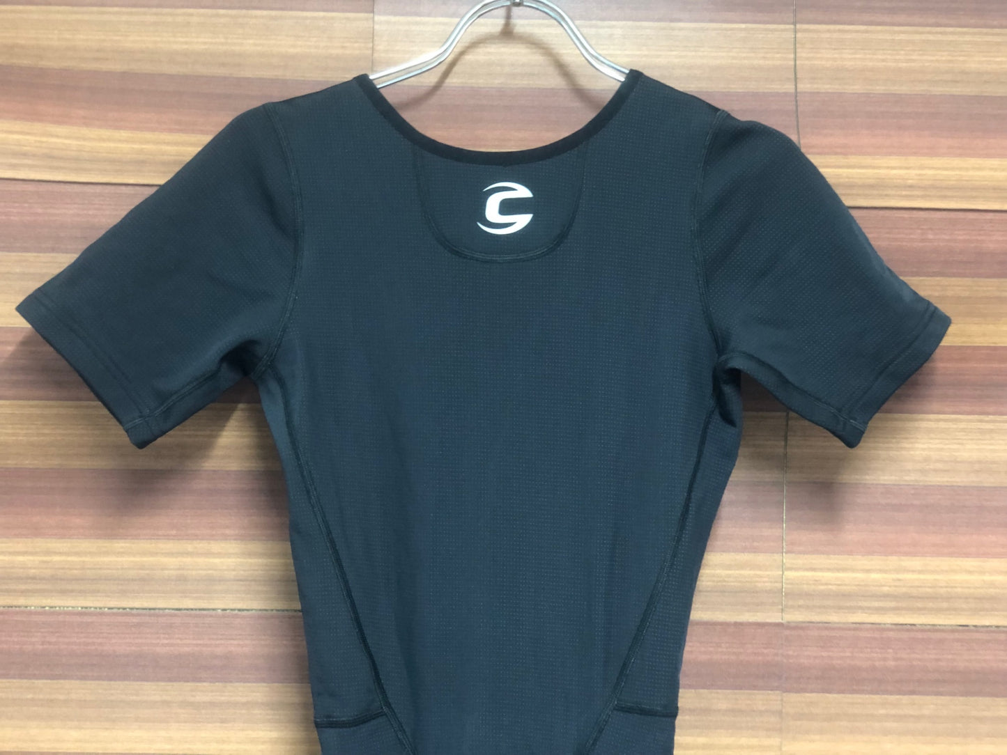 IO741 キャノンデール cannondale 半袖 ワンピース タイツ ベースレイヤー 黒 S 裏起毛