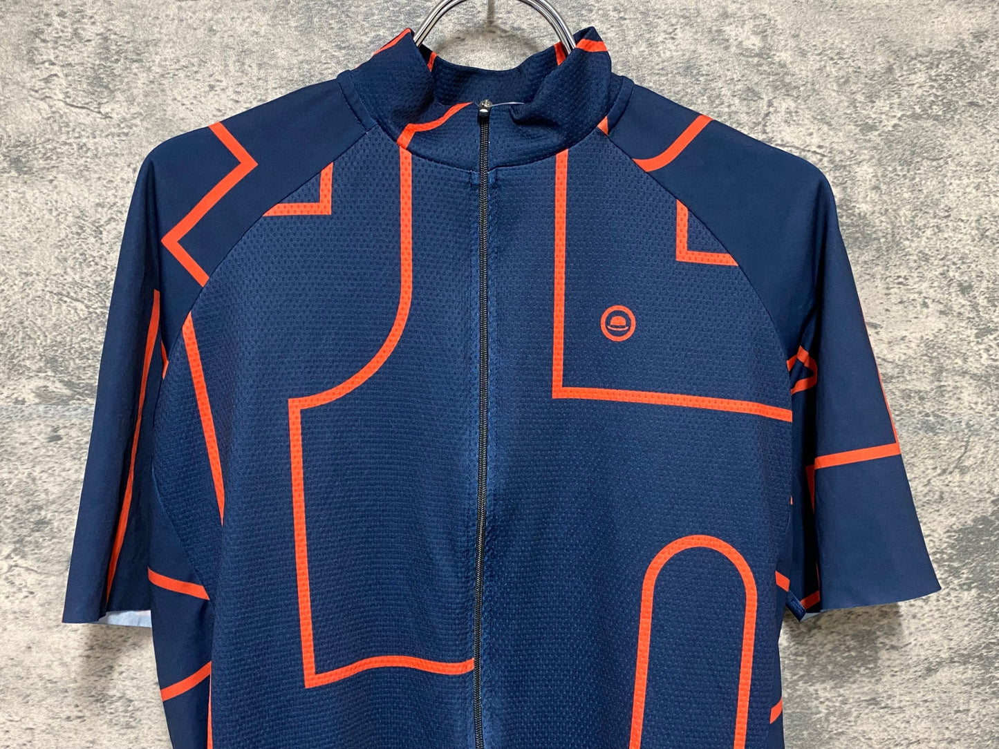 JA597 シャポー CHAPEAU! 半袖 サイクルジャージ 濃紺 L