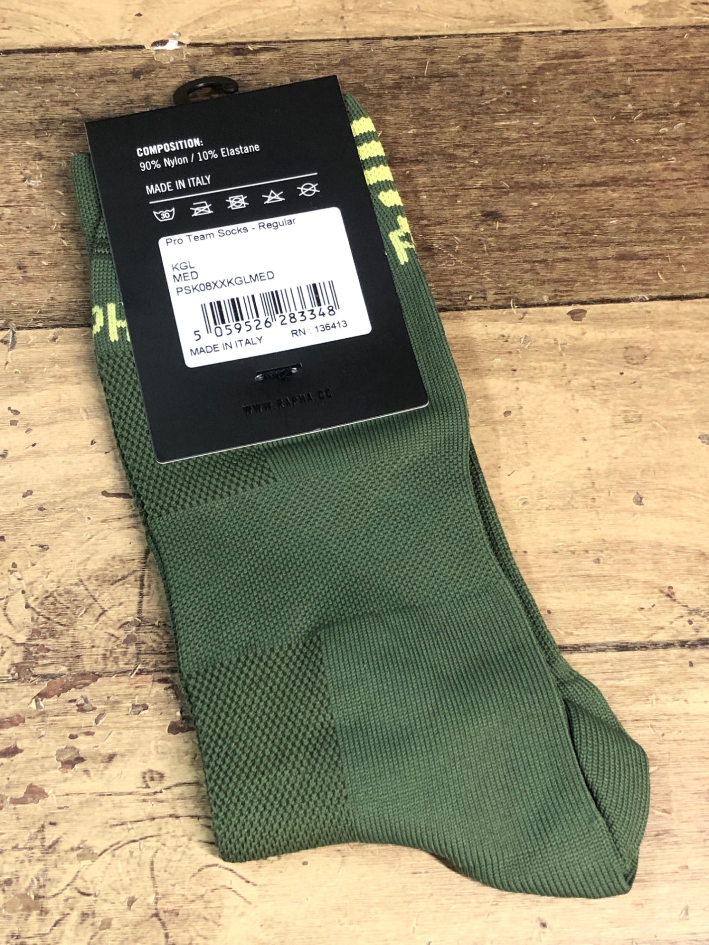 IE969 ラファ Rapha PRO TEAM SOCKS 緑 M 未使用