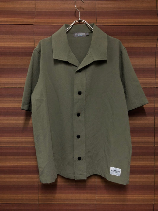 IN233 カフェドシクリステ CAFE DU CYCLISTE ROMANE MEN 半袖 シャツ カーキ S