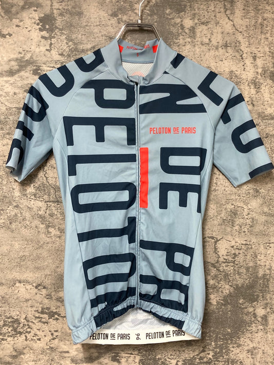 IY194 プロトンドパリ Peloton de Paris 半袖 サイクルジャージ ターコイズ S