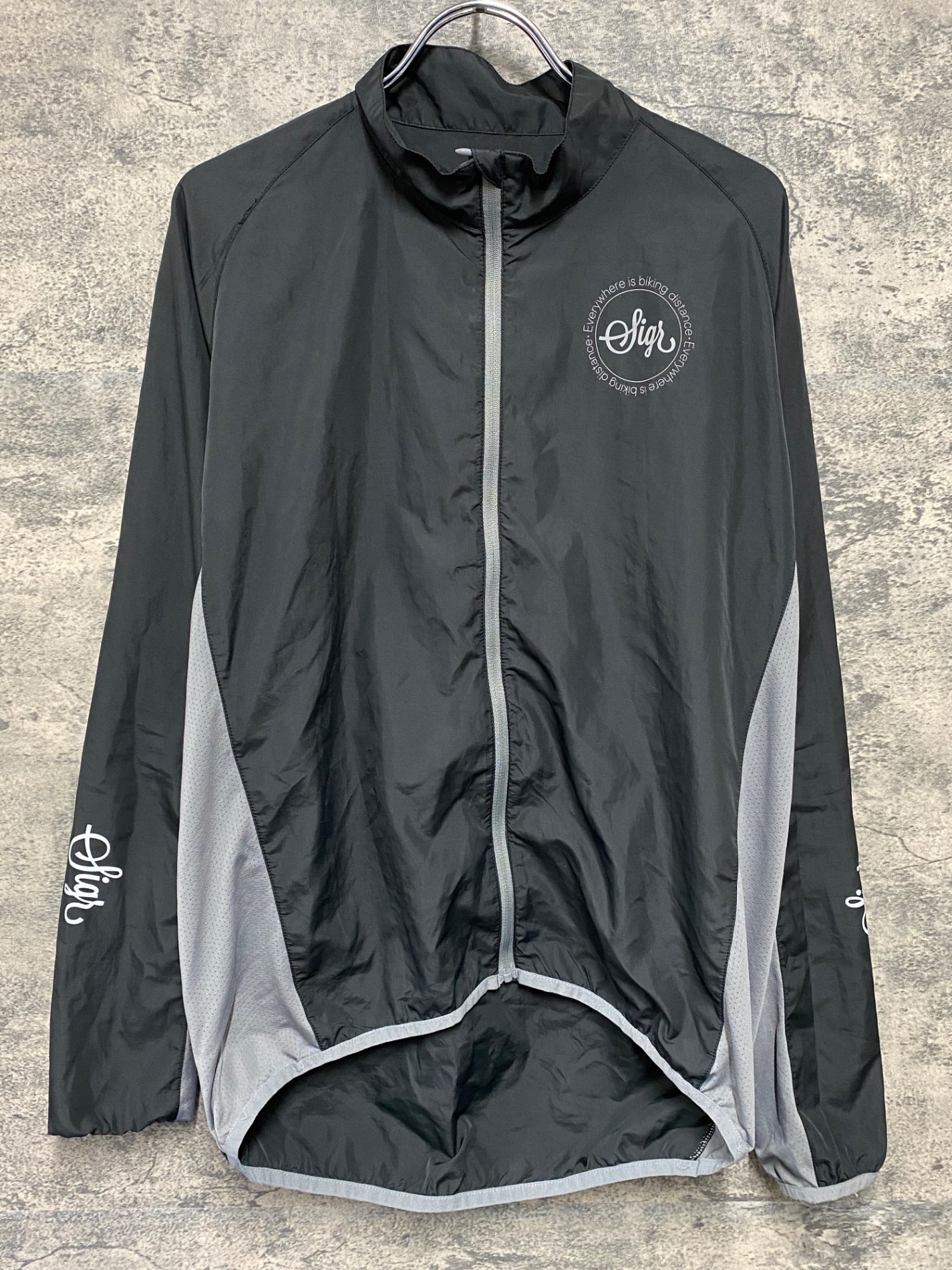 IY333 シーガー Sigr 長袖 ウインドブレーカー 黒 M