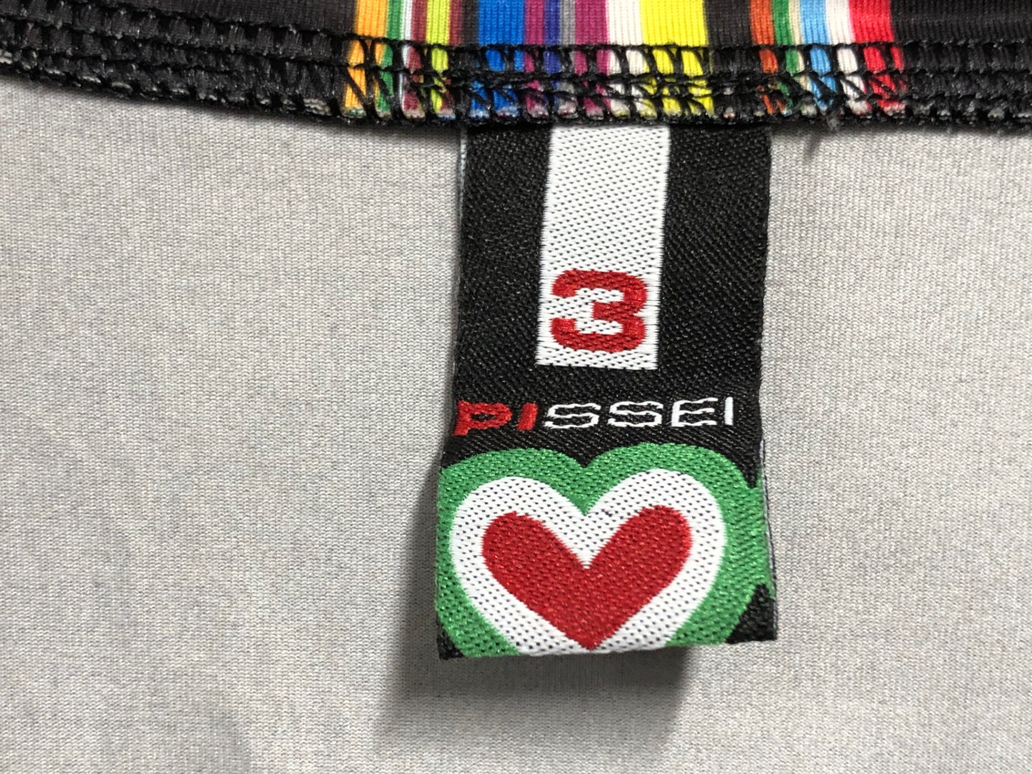 IO893 ピセイ PISSEI 半袖サイクルジャージ 黒 3サイズ