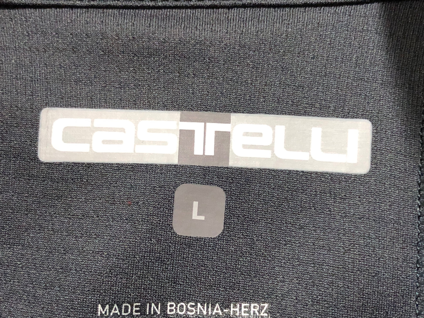 IO225 カステリ castelli 半袖サイクルジャージ 黒グレー ほつれあり