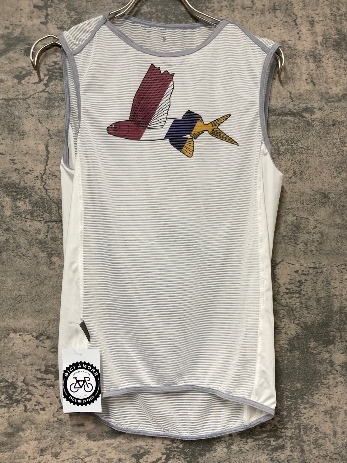 IW785 カフェドシクリステ Cafe du Cycliste べースレイヤー 白 S