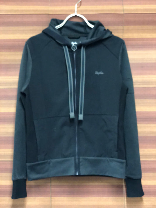 IQ868 ラファ Rapha WOMEN'S TRANSFER HOODIE 長袖 パーカー 黒 XS ※動物の毛